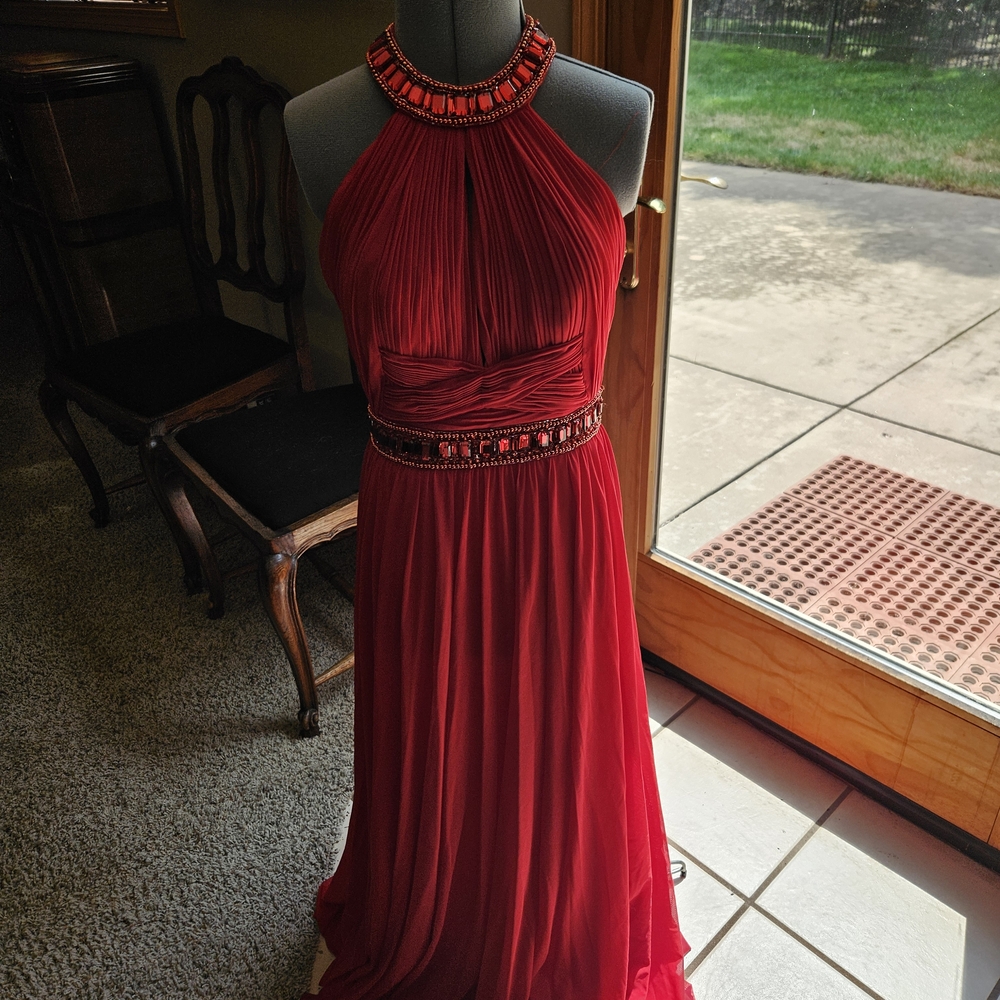 Sherri Hill Scarlet Halter Dress